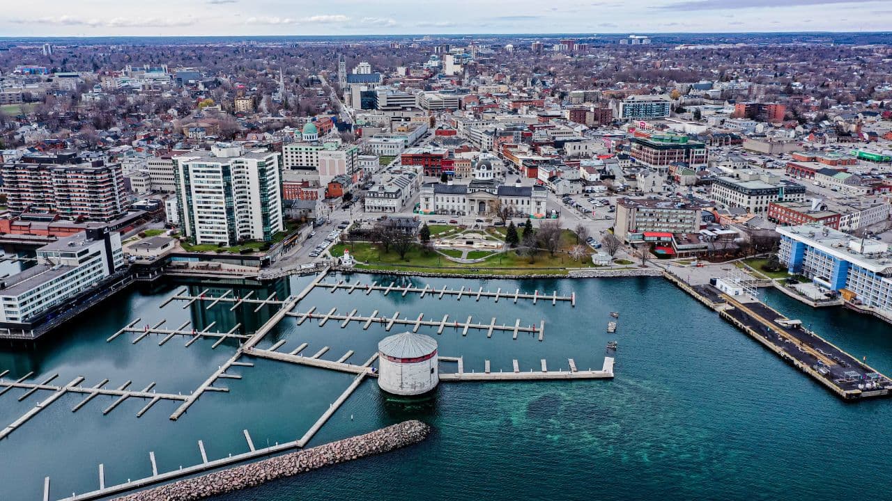 Kingston Ontario waterfront and cityscape